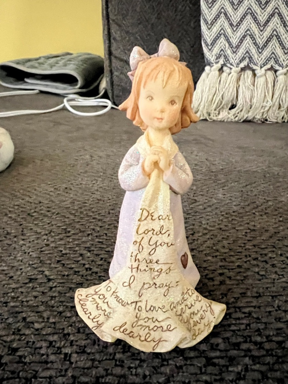 Heavenly Prayers Lavender Girl Figurine
